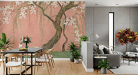 Blossoming Willow Sakura Landscape Wall Mural
