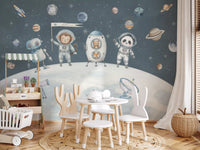 Cosmic Friends Space Exploration Wall Mural