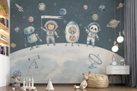Cosmic Friends Space Exploration Wall Mural