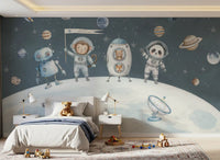 Cosmic Friends Space Exploration Wall Mural