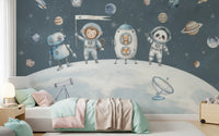 Cosmic Friends Space Exploration Wall Mural