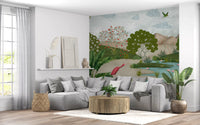 Enchanted Riverbank Flora Wall Mural