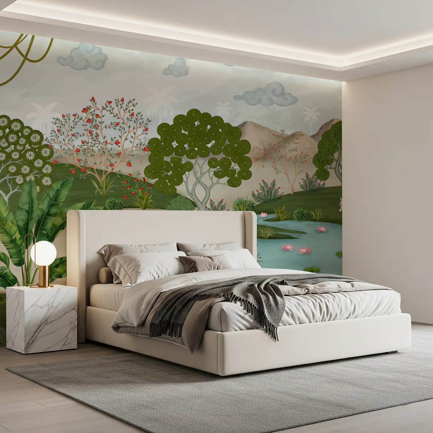 Enchanted Riverbank Flora Wall Mural
