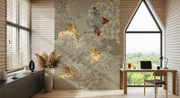 Krishna and Cows Forest Scene Wall Mural