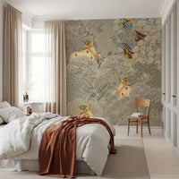 Krishna and Cows Forest Scene Wall Mural