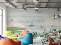 Exotic Parrot and Floral Haven Wall Mural