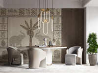 Indian Heritage Elephant and Tree Scene Wall Mural