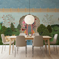 Krishna Divine Garden Landscape Wall Mural