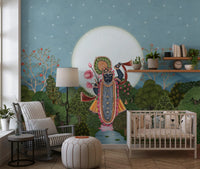 Divine Moonlight Forest Garden Wall Mural