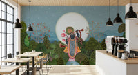 Divine Moonlight Forest Garden Wall Mural