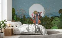Divine Moonlight Forest Garden Wall Mural