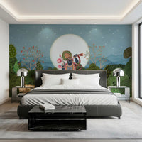 Divine Moonlight Forest Garden Wall Mural