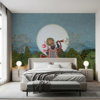 Divine Moonlight Forest Garden Wall Mural