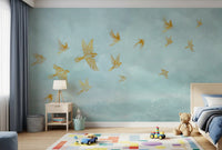 Golden Aviary Flight Wall Mural