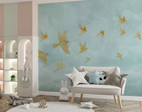 Golden Aviary Flight Wall Mural
