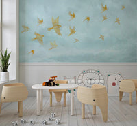 Golden Aviary Flight Wall Mural