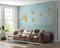 Golden Aviary Flight Wall Mural