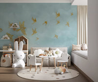 Golden Aviary Flight Wall Mural