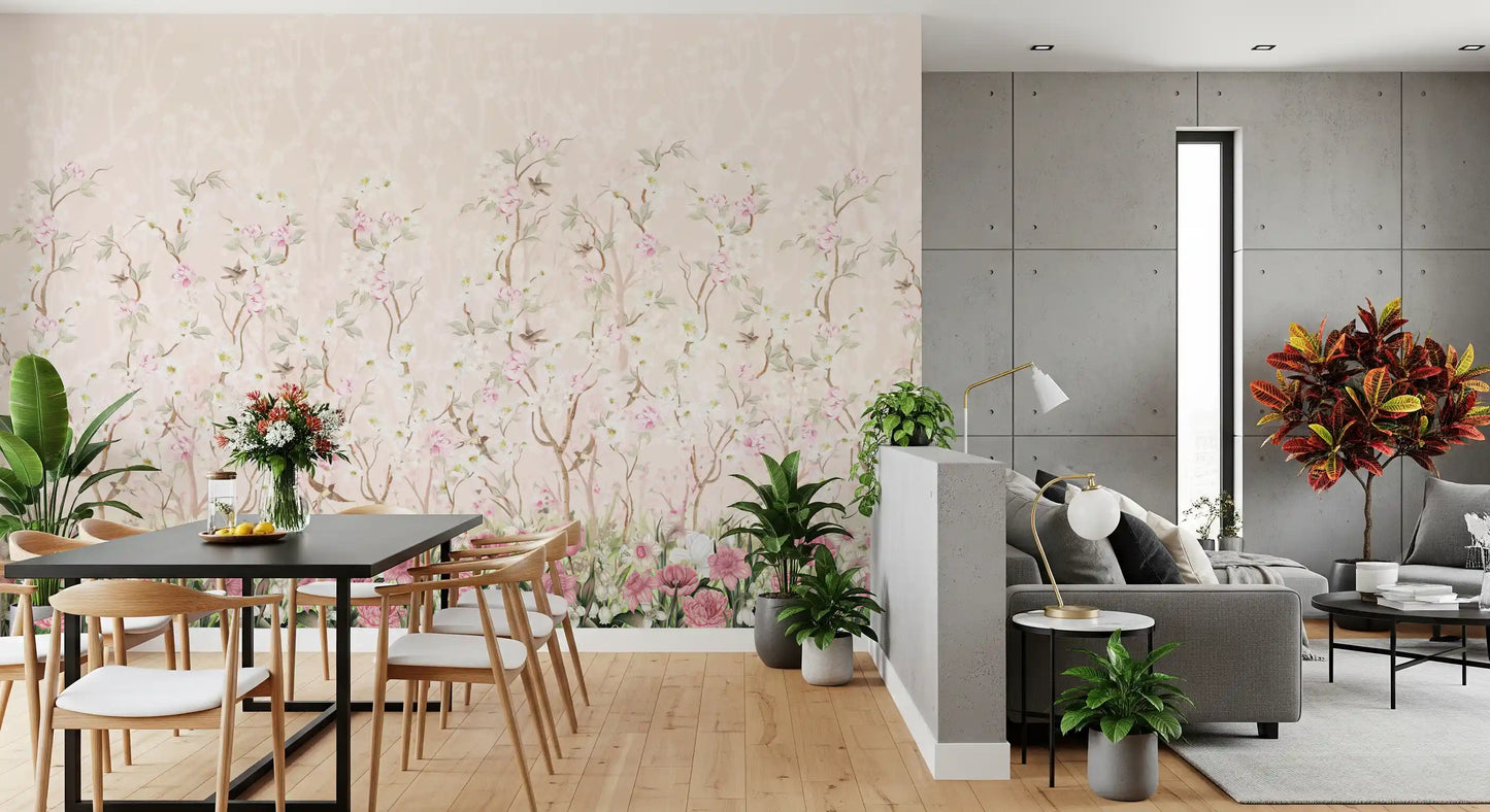 Blossoming Garden Meadow Wall Mural