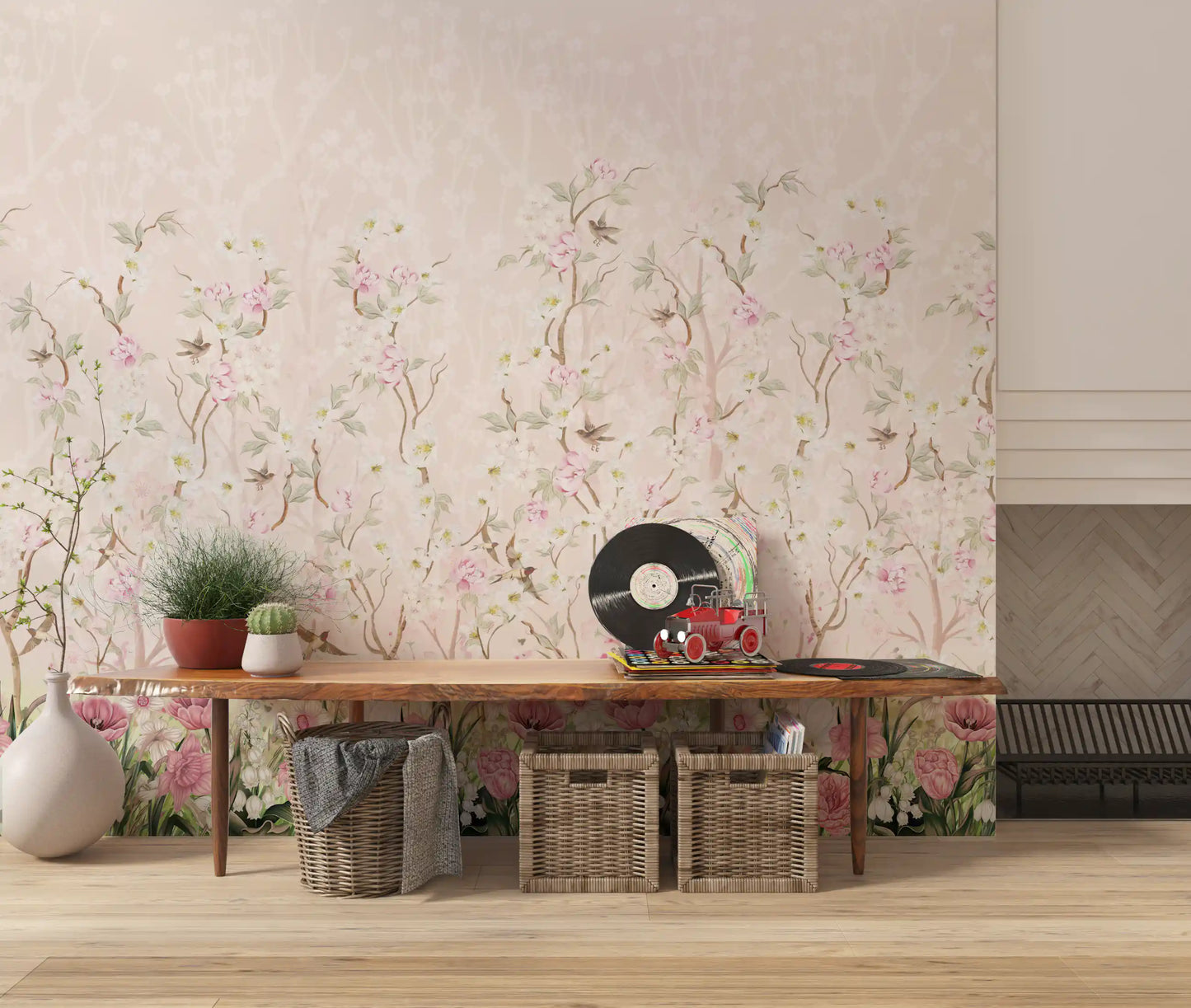 Blossoming Garden Meadow Wall Mural