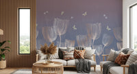 Ethereal Meadow Sketch Wall Mural