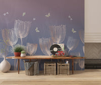 Ethereal Meadow Sketch Wall Mural