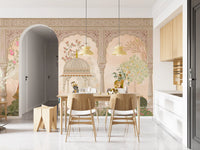 Krishna and Gopis Traditional Indian Court Scene Wall Mural