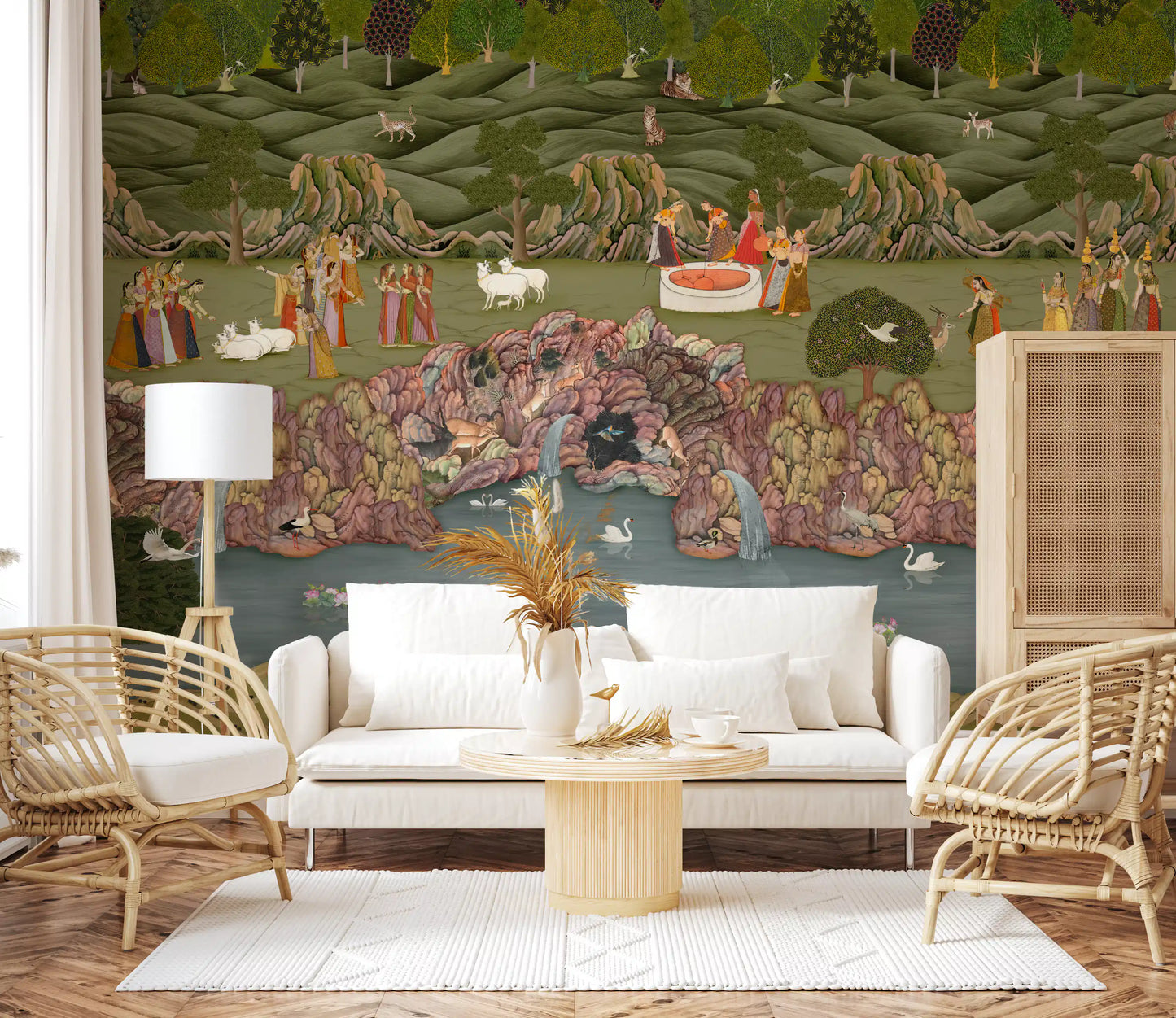 Mughal Garden Serenade Wall Mural