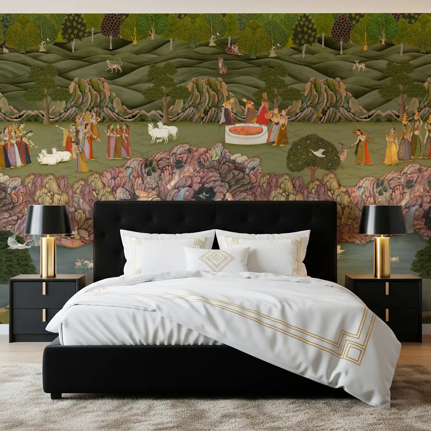 Mughal Garden Serenade Wall Mural