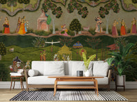 Royal Procession Heritage Scene Wall Mural