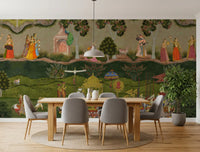 Royal Procession Heritage Scene Wall Mural