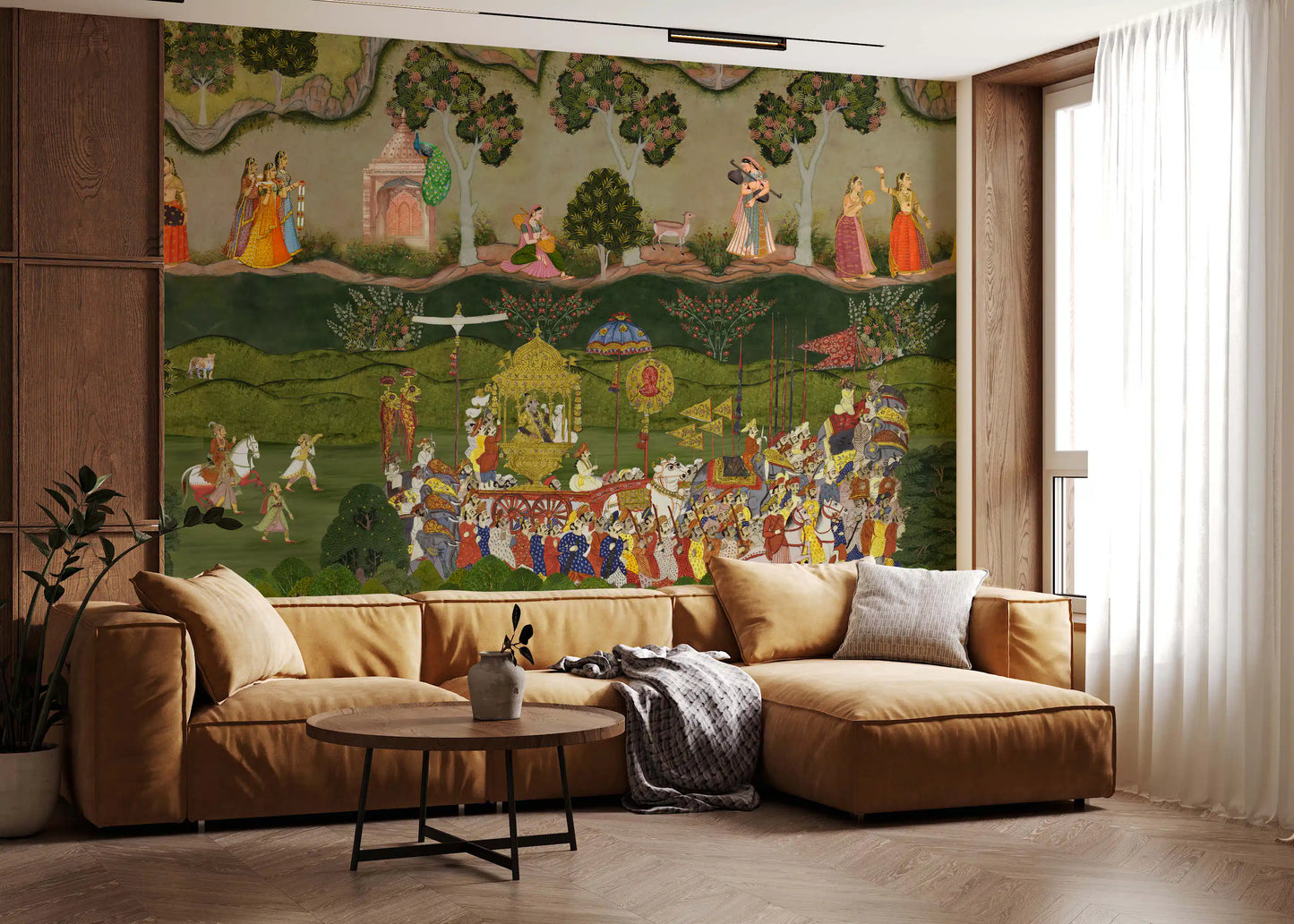 Royal Procession Heritage Scene Wall Mural