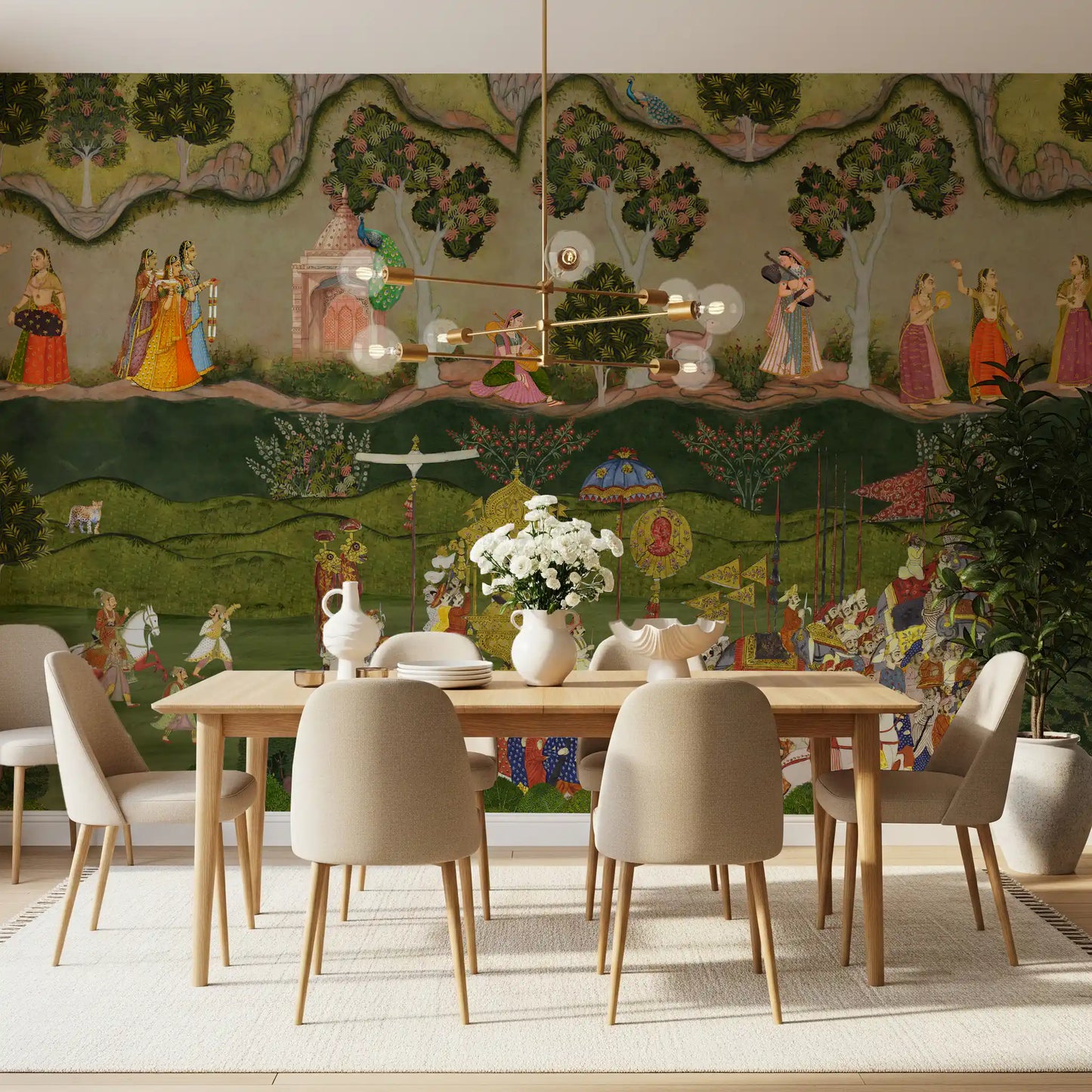 Royal Procession Heritage Scene Wall Mural