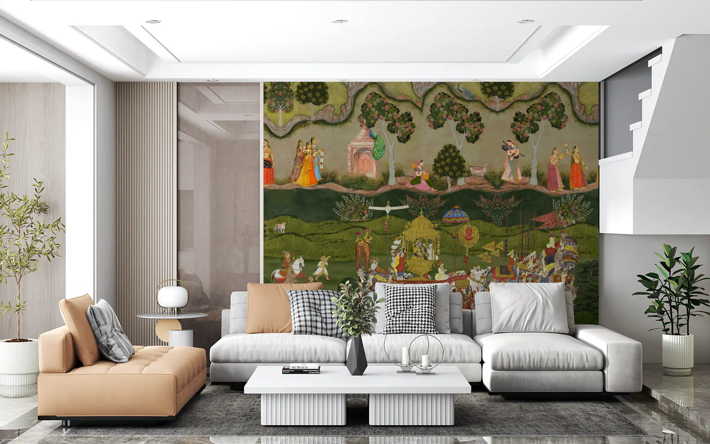 Royal Procession Heritage Scene Wall Mural