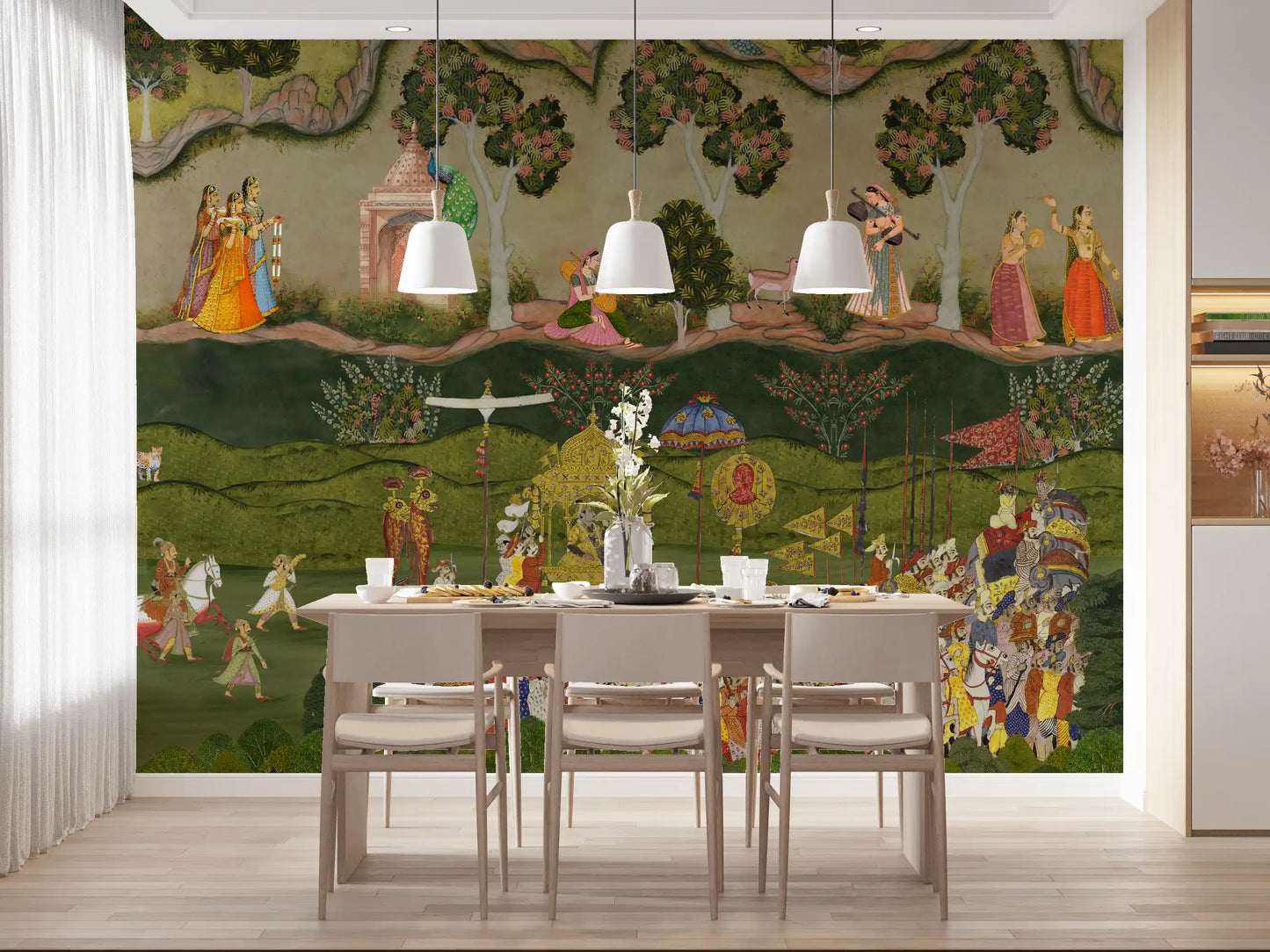 Royal Procession Heritage Scene Wall Mural