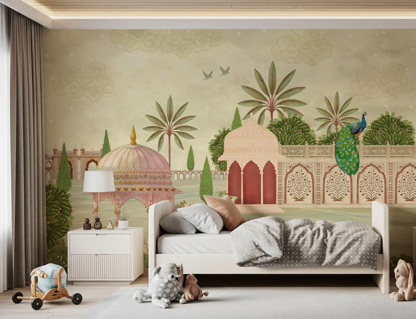 Royal Courtyard Peacock Vista Wall Mural