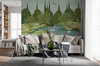 Enchanted Garden Wildlife Scene Wall Mural