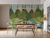 Enchanted Garden Wildlife Scene Wall Mural