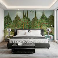 Enchanted Garden Wildlife Scene Wall Mural
