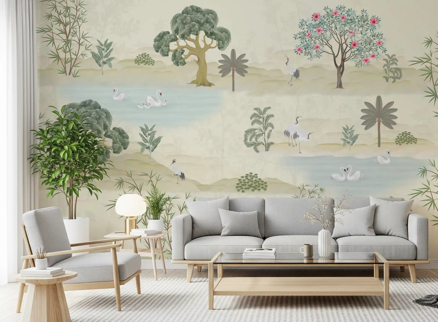 Ethereal Garden Sanctuary Wall Mural