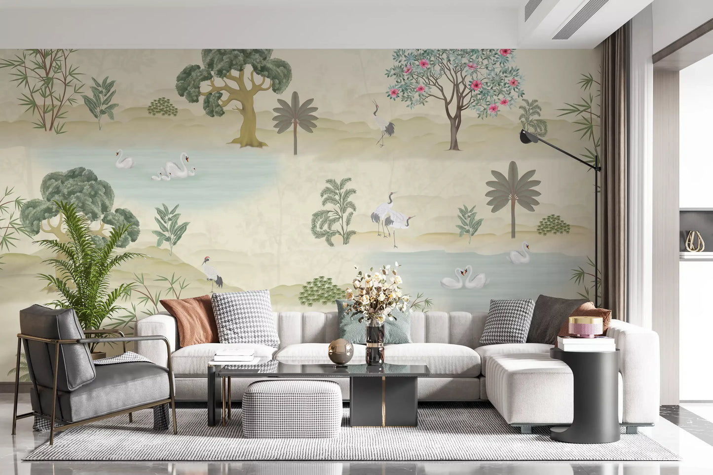 Ethereal Garden Sanctuary Wall Mural