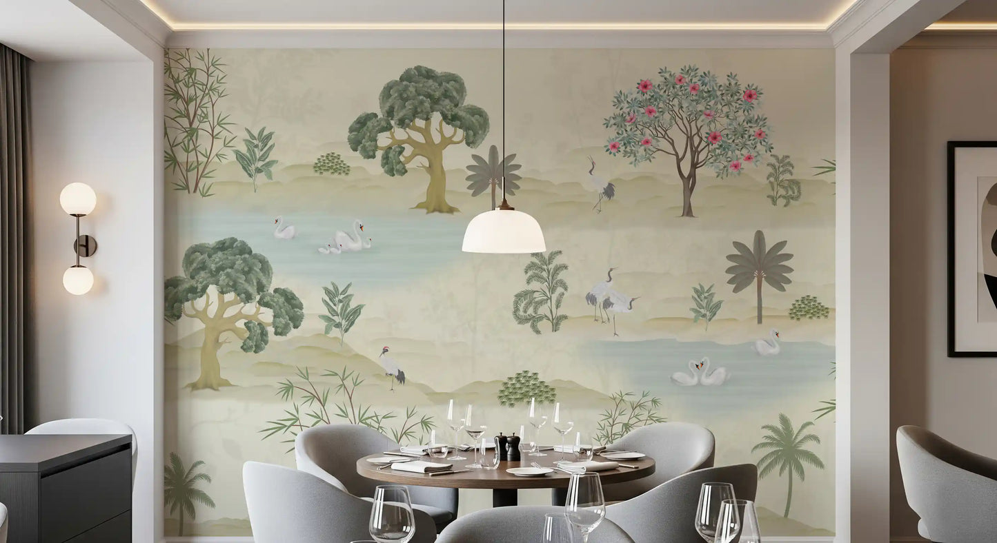 Ethereal Garden Sanctuary Wall Mural