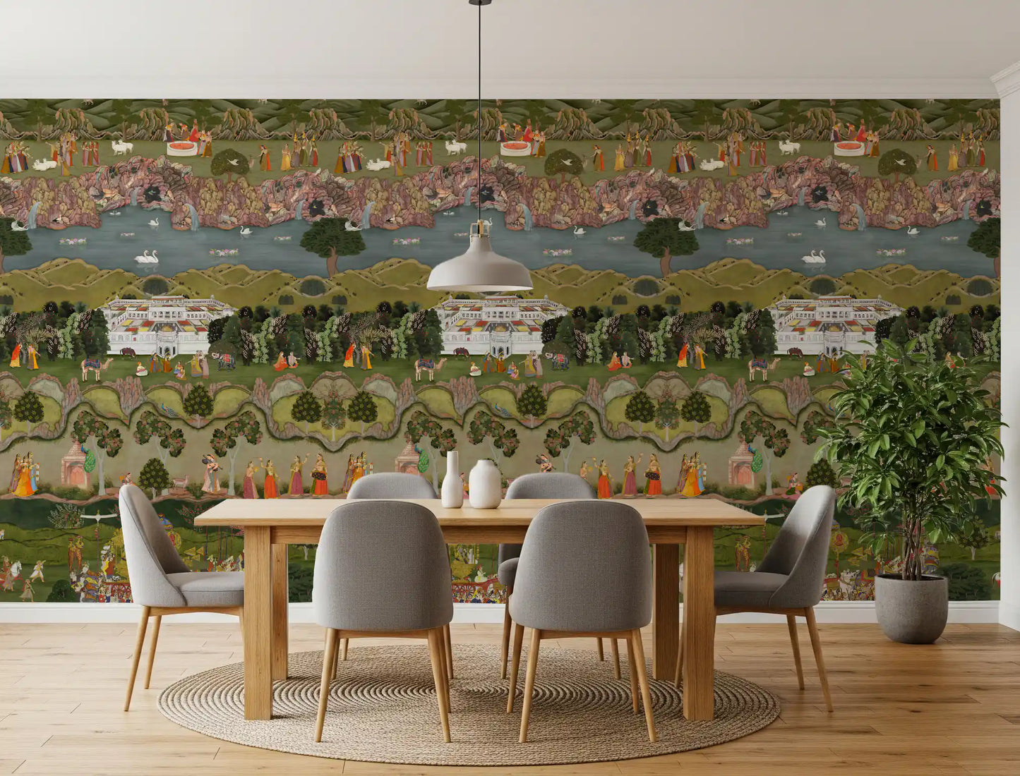 Mughal Heritage Garden Narrative Wall Mural