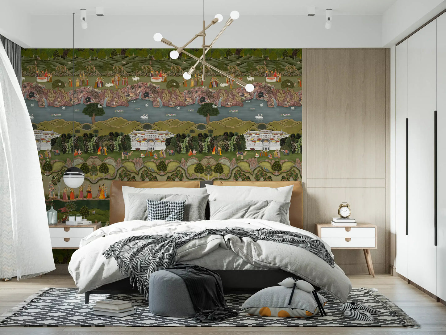 Mughal Heritage Garden Narrative Wall Mural