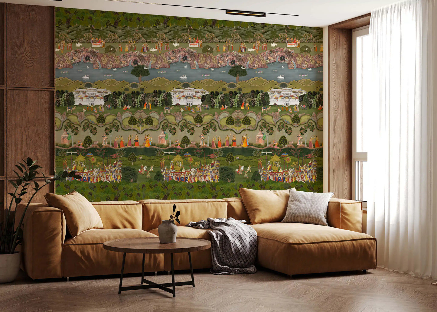Mughal Heritage Garden Narrative Wall Mural