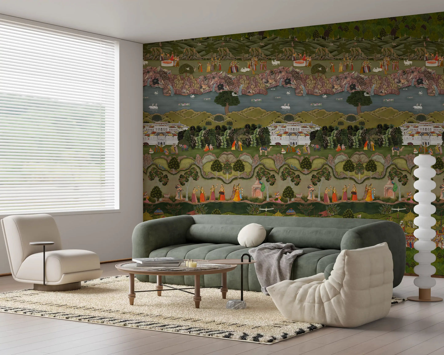 Mughal Heritage Garden Narrative Wall Mural