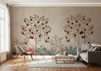 Rustic Fruit Orchard Heritage Print Wall Mural