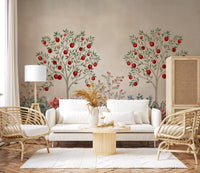 Rustic Fruit Orchard Heritage Print Wall Mural