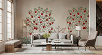 Rustic Fruit Orchard Heritage Print Wall Mural