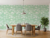 Minimalist Jungle Sage Pattern Wallpaper⁠
